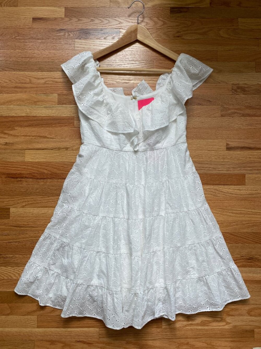NWT Lilly Pulitzer Emie Babydoll Eyelet Tiered Ruffle Mini Casual Dress size 2